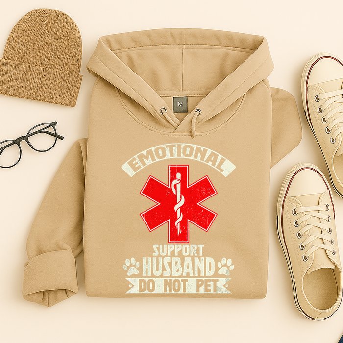Do Not Pet Emotional Support Husband Funny Hoodie