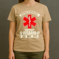 Do Not Pet Emotional Support Husband Funny T-Shirt