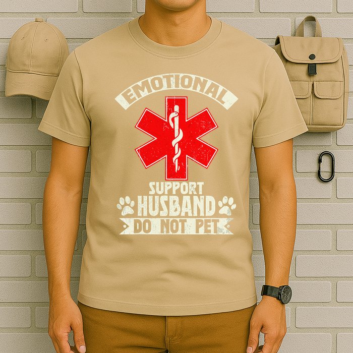 Do Not Pet Emotional Support Husband Funny T-Shirt