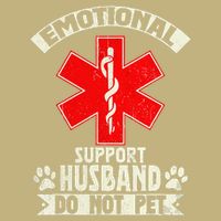 Do Not Pet Emotional Support Husband Funny T-Shirt