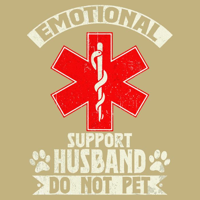 Do Not Pet Emotional Support Husband Funny T-Shirt