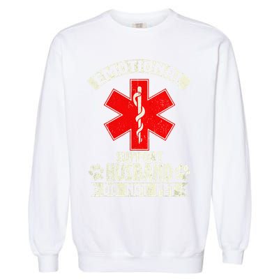 Do Not Pet Emotional Support Husband Funny Garment-Dyed Sweatshirt