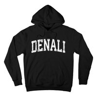 Denali National Park Alaska Vintage Athletic Sports Design Hoodie