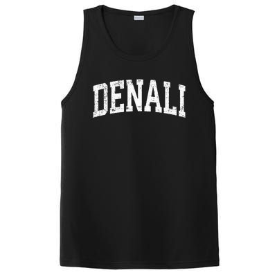 Denali National Park Alaska Vintage Athletic Sports Design PosiCharge Competitor Tank