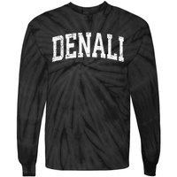 Denali National Park Alaska Vintage Athletic Sports Design Tie-Dye Long Sleeve Shirt