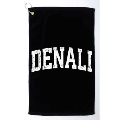 Denali National Park Alaska Vintage Athletic Sports Design Golf Towel
