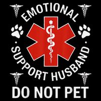 Do Not Pet Emotional Support Husband Funny Emotional 7-Panel Snapback Hat