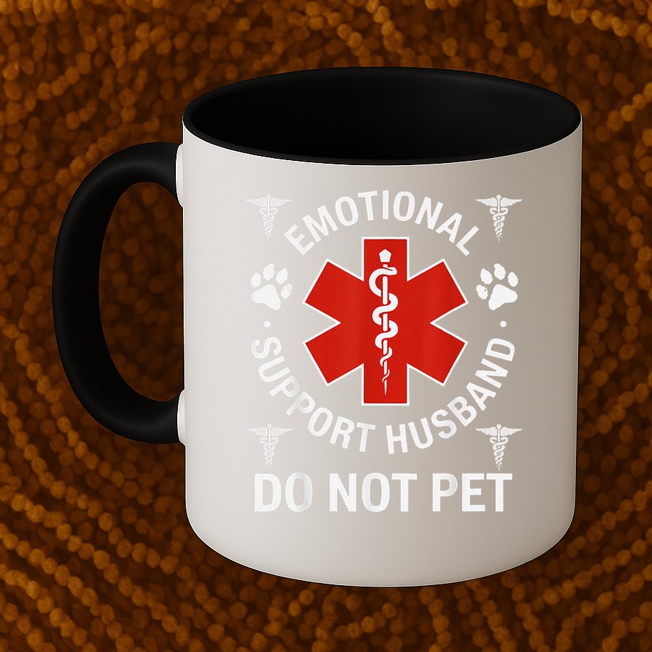 Do Not Pet Emotional Support Husband Funny Emotional Mug