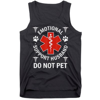 Do Not Pet Emotional Support Husband Funny Emotional Tank Top
