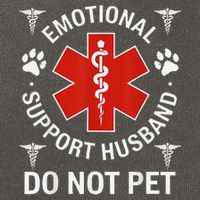 Do Not Pet Emotional Support Husband Funny Emotional Cotton Canvas Backpack