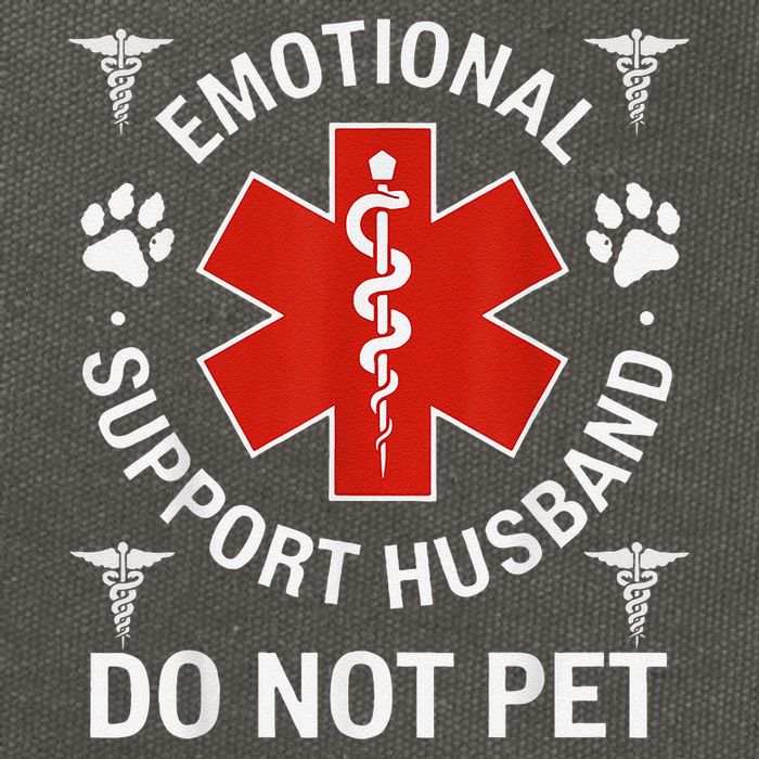 Do Not Pet Emotional Support Husband Funny Emotional Cotton Canvas Backpack
