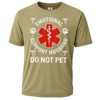 Do Not Pet Emotional Support Husband Funny Emotional Cooling Performance Crew T-Shirt