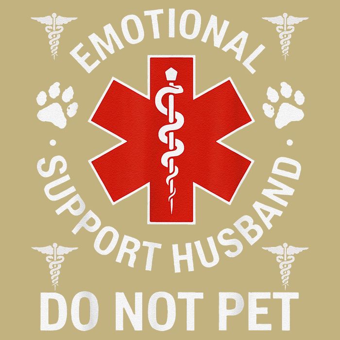 Do Not Pet Emotional Support Husband Funny Emotional Cooling Performance Crew T-Shirt