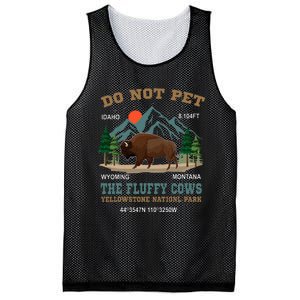 Do Not Pet The Fluffy Cows Bison Yellowstone National Park Mesh Reversible Basketball Jersey Tank