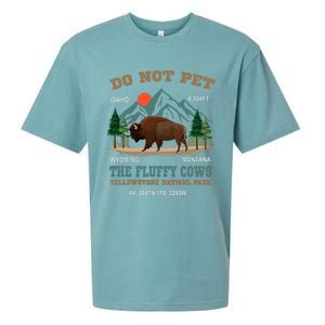 Do Not Pet The Fluffy Cows Bison Yellowstone National Park Sueded Cloud Jersey T-Shirt