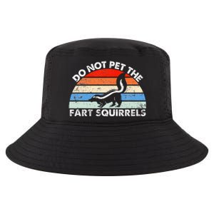 Do Not Pet The Fart Squirrels Funny Skunk Retro Sunset Cool Comfort Performance Bucket Hat