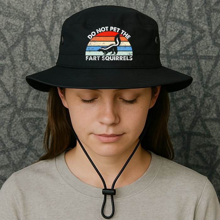 Do Not Pet The Fart Squirrels Funny Skunk Retro Sunset Legacy Cool Fit Booney Bucket Hat
