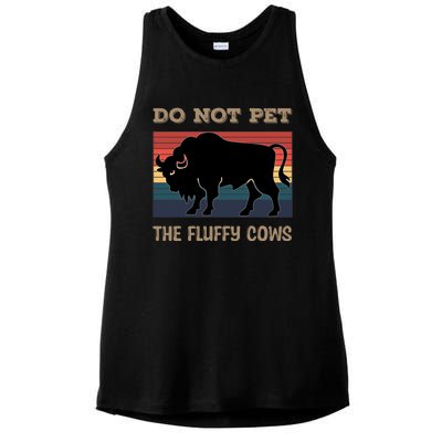 Do Not Pet The Fluffy Cows Ladies PosiCharge Tri-Blend Wicking Tank