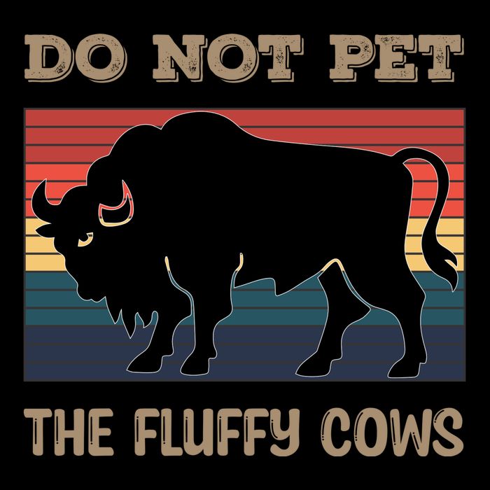 Do Not Pet The Fluffy Cows 7-Panel Snapback Hat