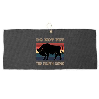 Do Not Pet The Fluffy Cows Large Microfiber Waffle Golf Towel