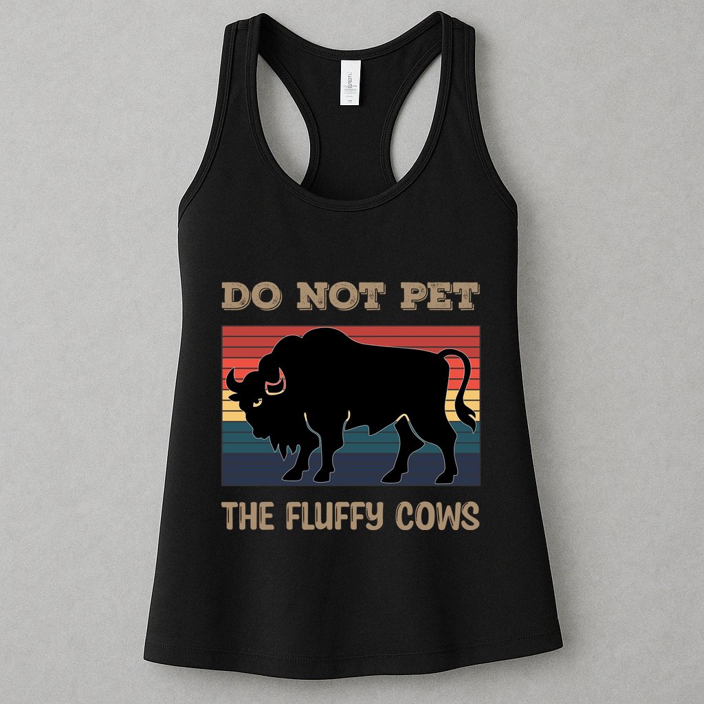 Do Not Pet The Fluffy Cows Womens Tank Top