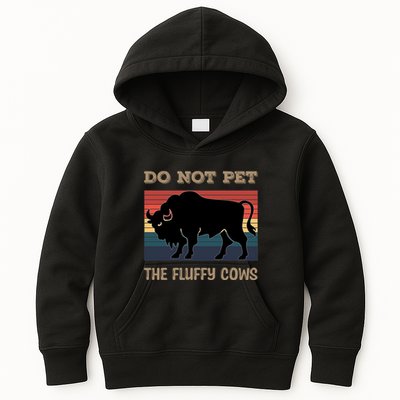 Do Not Pet The Fluffy Cows Kids Hoodie