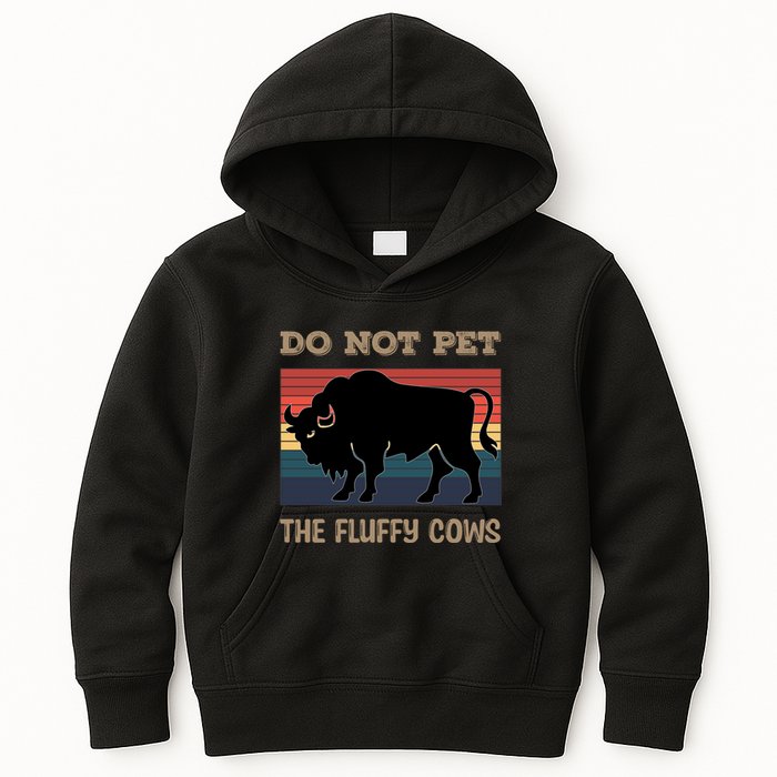 Do Not Pet The Fluffy Cows Kids Hoodie
