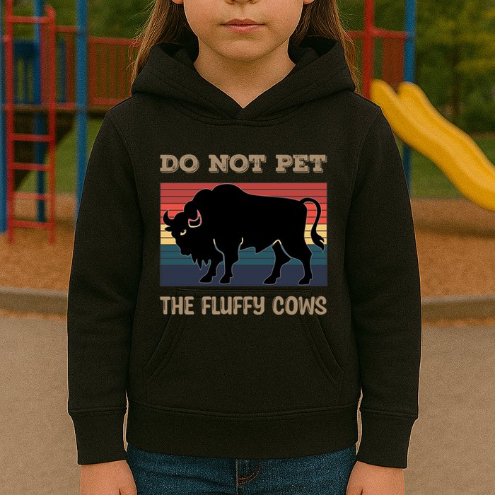 Do Not Pet The Fluffy Cows Kids Hoodie
