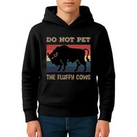 Do Not Pet The Fluffy Cows Kids Hoodie