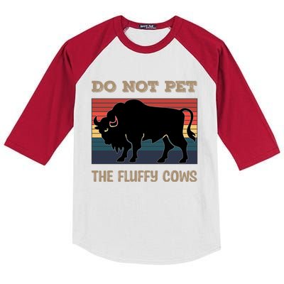 Do Not Pet The Fluffy Cows Kids Colorblock Raglan Jersey