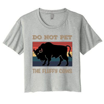 Do Not Pet The Fluffy Cows Women's Crop Top Tee