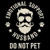 Do Not Pet Emotional Support Husband Funny Married Couple Mug