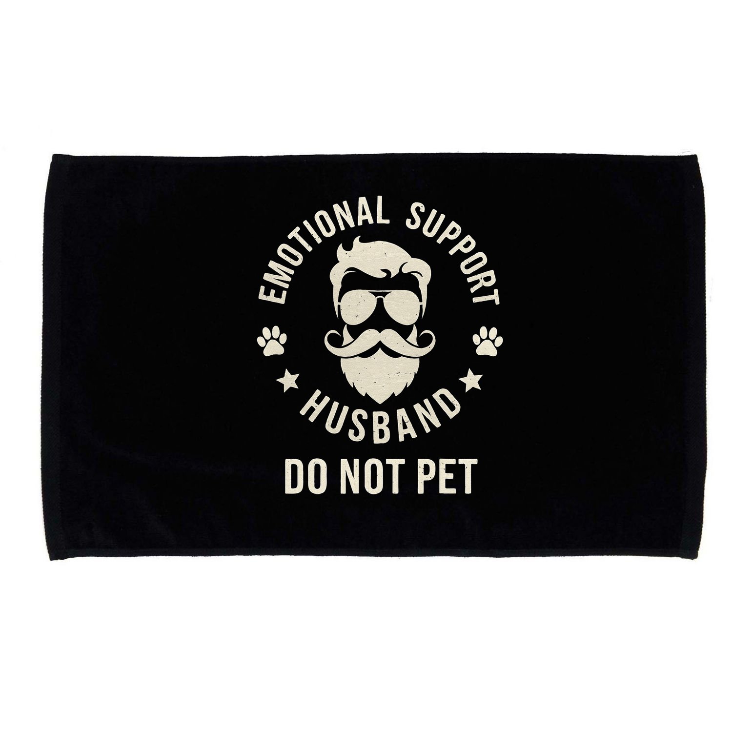 Do Not Pet Emotional Support Husband Funny Married Couple Microfiber Hand Towel