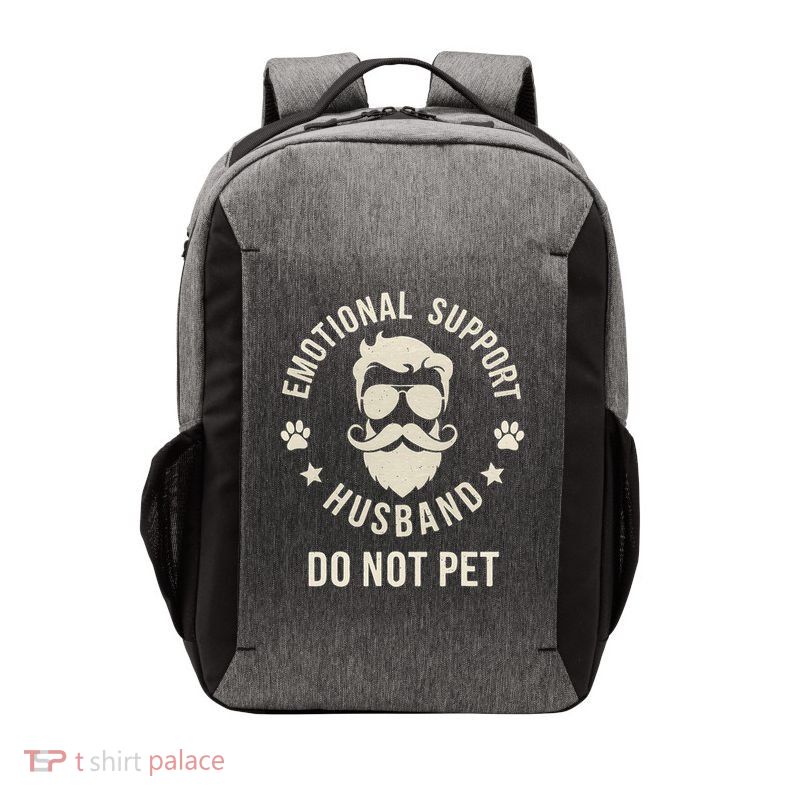 Do Not Pet Emotional Support Husband Funny Married Couple Vector Backpack