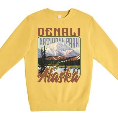 Denali National Park Alaska Premium Crewneck Sweatshirt