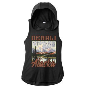 Denali National Park Alaska Ladies PosiCharge Tri-Blend Wicking Draft Hoodie Tank