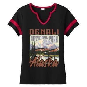 Denali National Park Alaska Ladies Halftime Notch Neck Tee