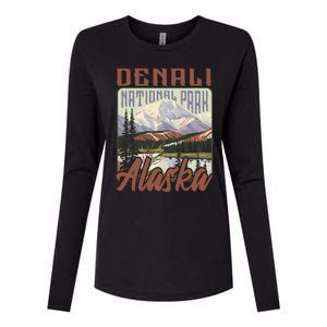 Denali National Park Alaska Womens Cotton Relaxed Long Sleeve T-Shirt