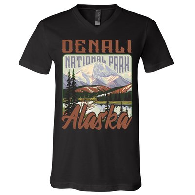 Denali National Park Alaska V-Neck T-Shirt