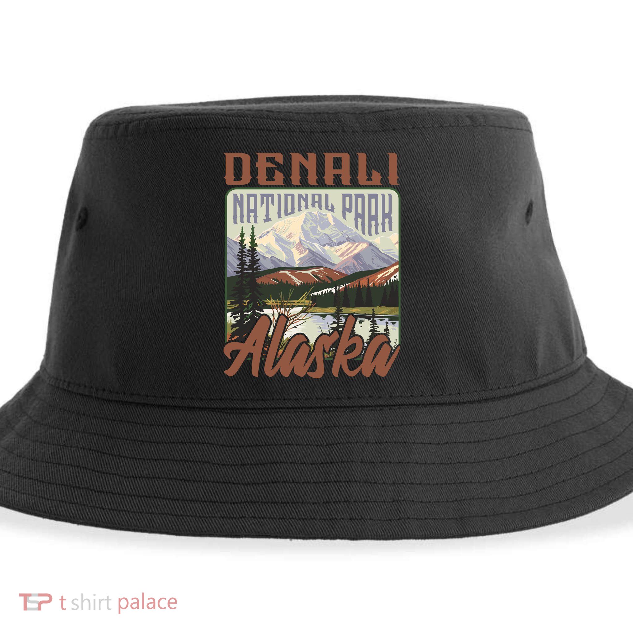 Denali National Park Alaska Sustainable Bucket Hat