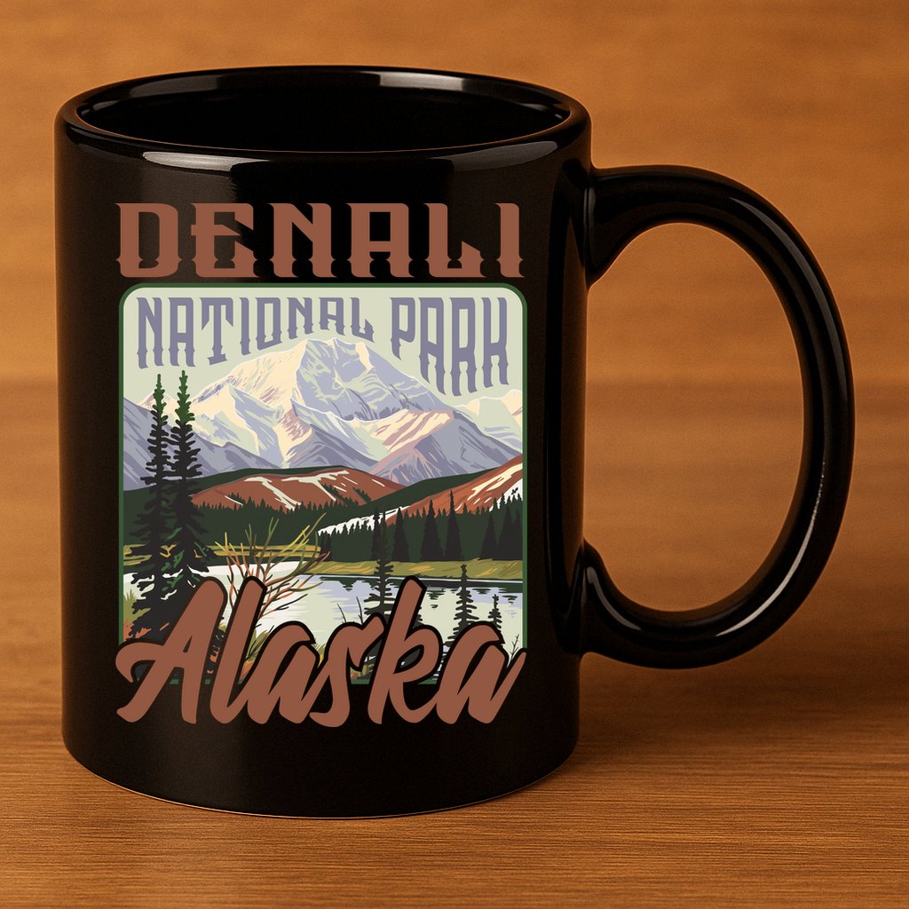 Denali National Park Alaska 11oz C Handle Ceramic Mug