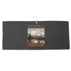 Denali National Park Alaska Large Microfiber Waffle Golf Towel