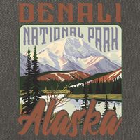 Denali National Park Alaska Cotton Canvas Backpack