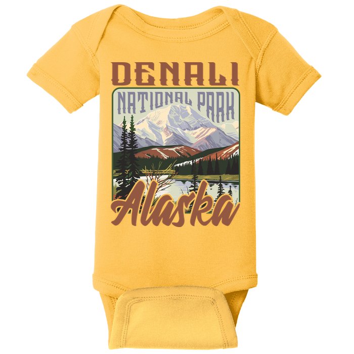 Denali National Park Alaska Baby Bodysuit