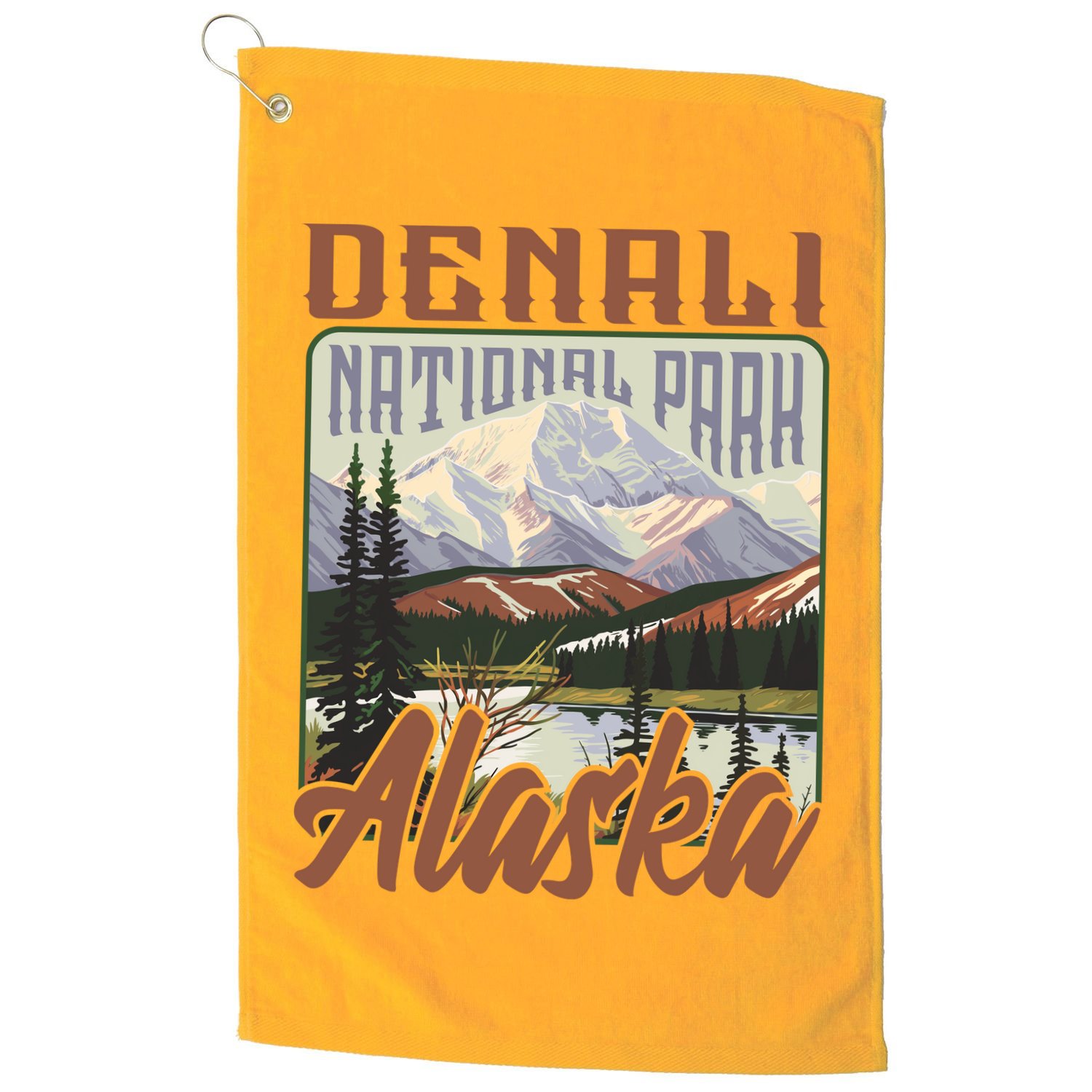 Denali National Park Alaska Golf Towel