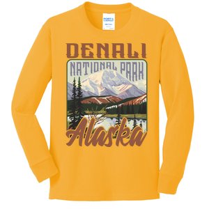 Denali National Park Alaska Kids Long Sleeve Shirt