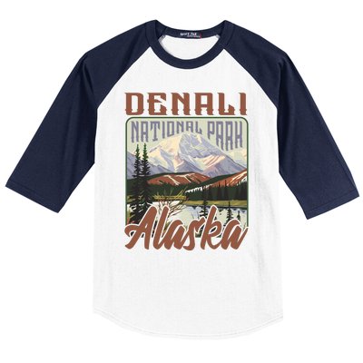 Denali National Park Alaska Baseball Sleeve Shirt