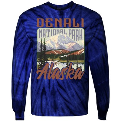 Denali National Park Alaska Tie-Dye Long Sleeve Shirt