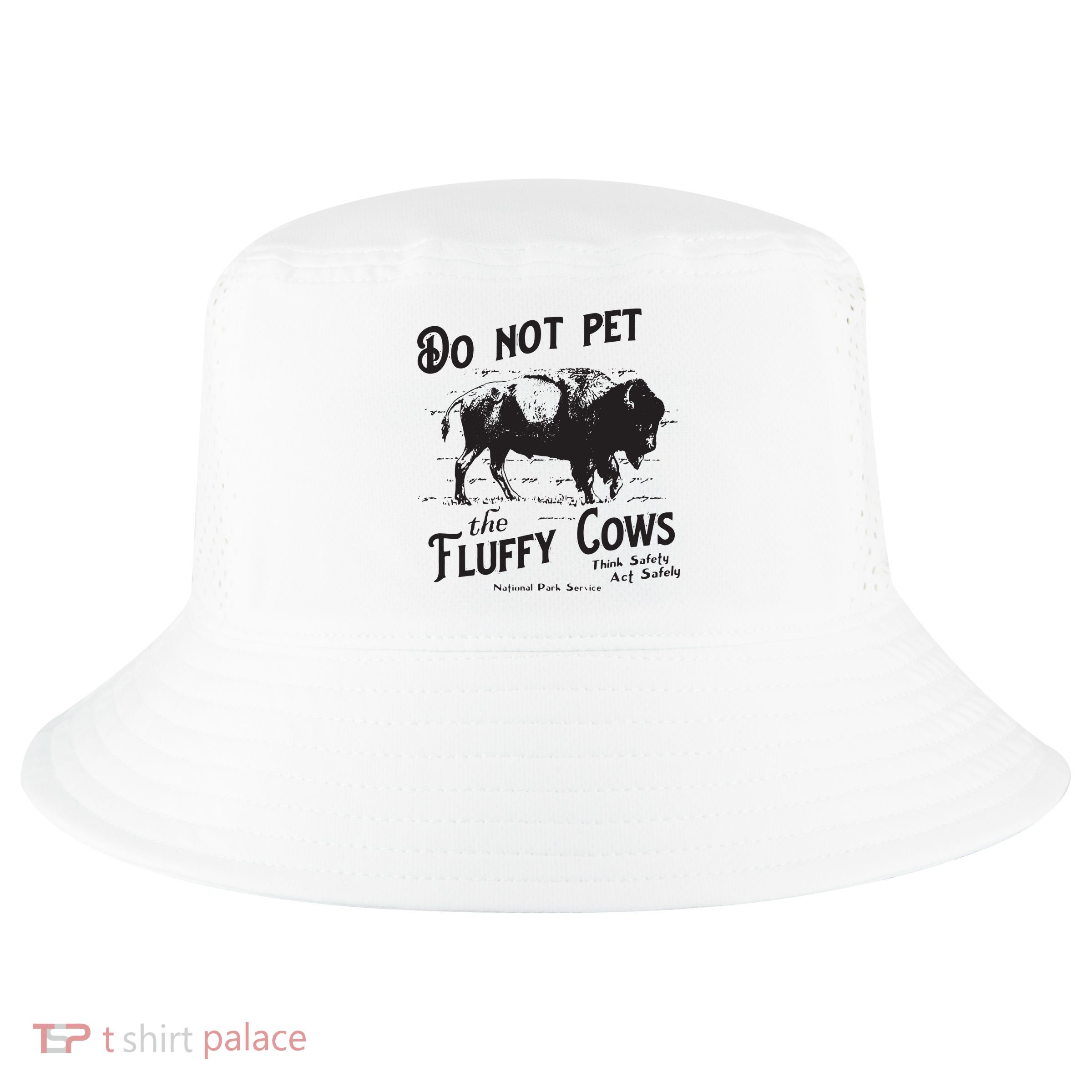 Do Not Pet The Fluffy Cows American Bison Vintage Cool Comfort Performance Bucket Hat