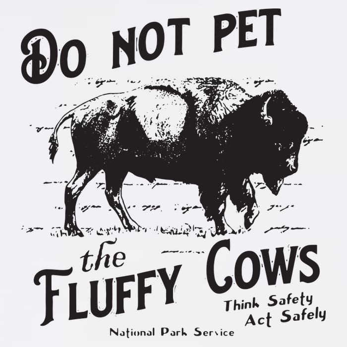 Do Not Pet The Fluffy Cows American Bison Vintage Sweatshirt